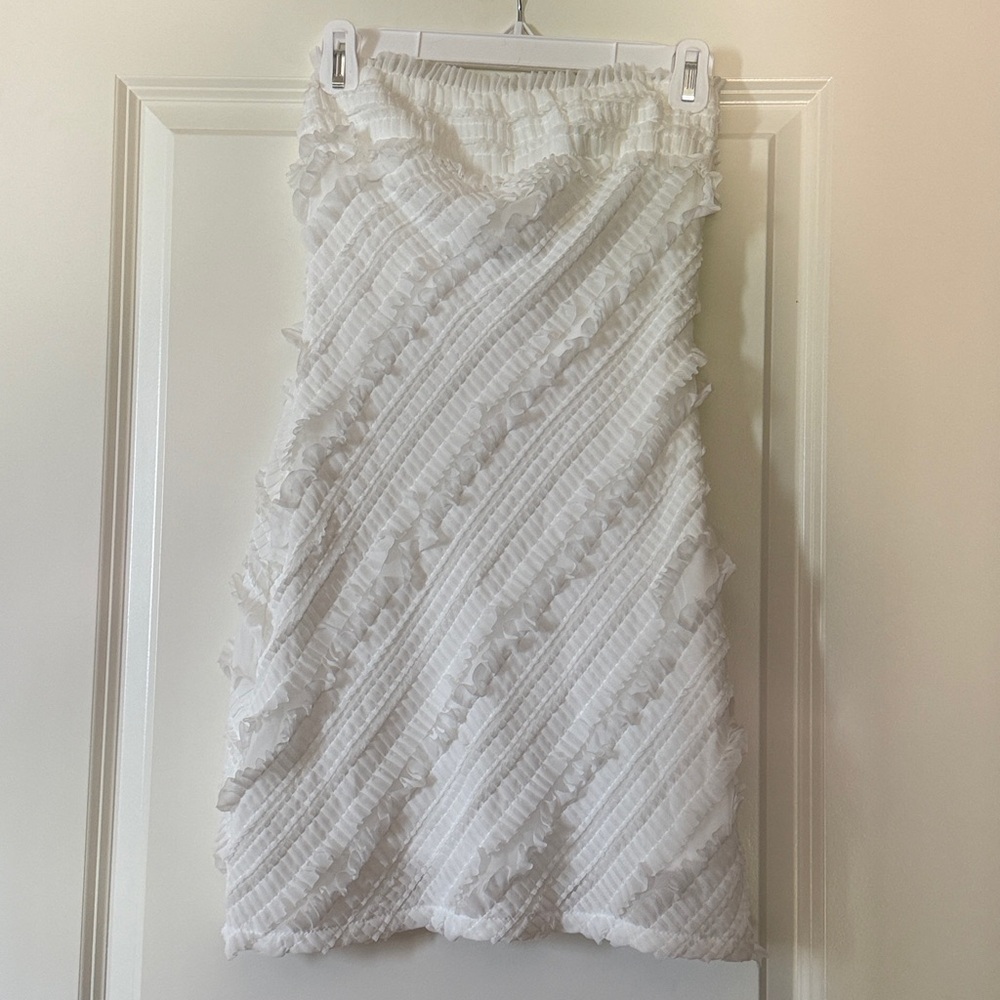 Endless Rose White Textured Mini Dress